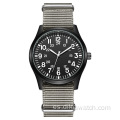 Casual Air Force Hombres Piloto Relojes Correa de nailon Reloj deportivo al aire libre Reloj de pulsera de cuarzo con pantalla 24H Relogio Masculino